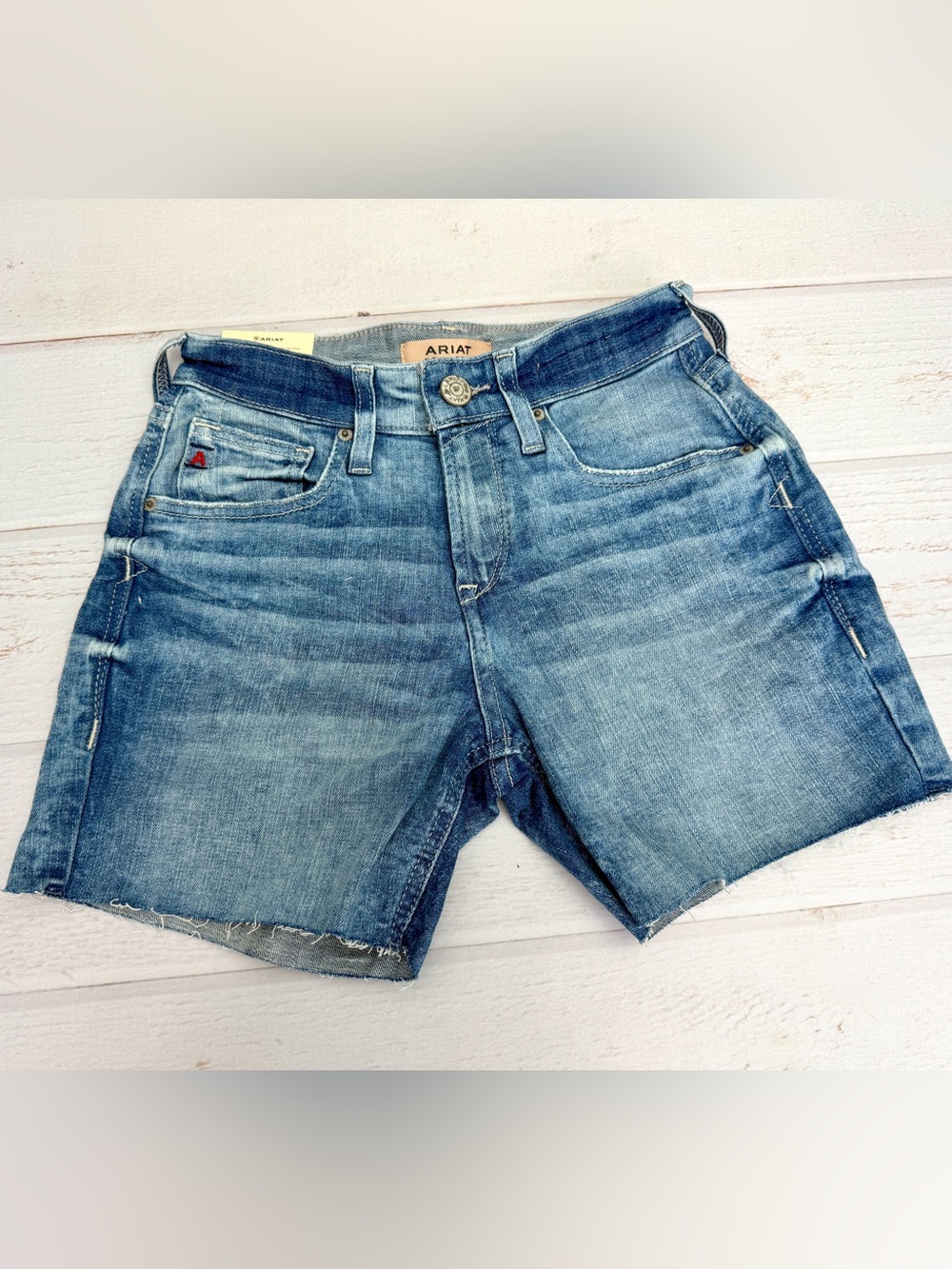Ariat Perfect Rise Denim Shorts 24R Raw Hem Western NWT